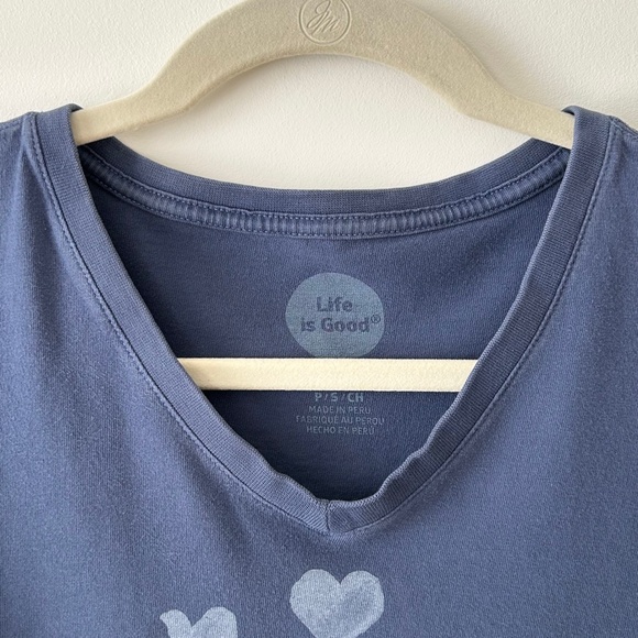 Life Is Good Blue Cotton Total Eclipse Long Sleeve Crusher Tee - Picture 5 of 16